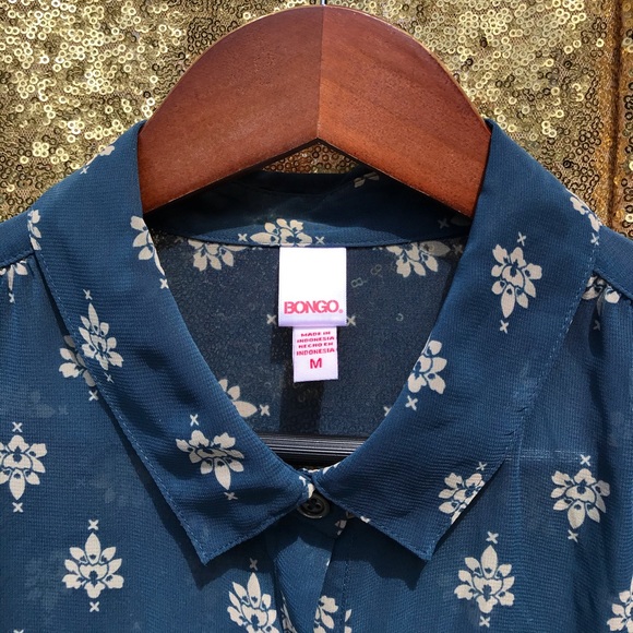 Bongo sheer tunic hi-lo knee-length size M - Picture 7 of 12